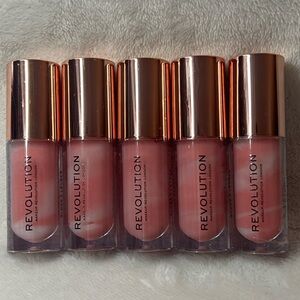 Makeup Revolution Pink Clear Ceramide Lip Swirl Gloss Collection